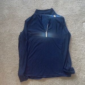 Lululemon Navy Quarter-Zip Long Sleeve Top